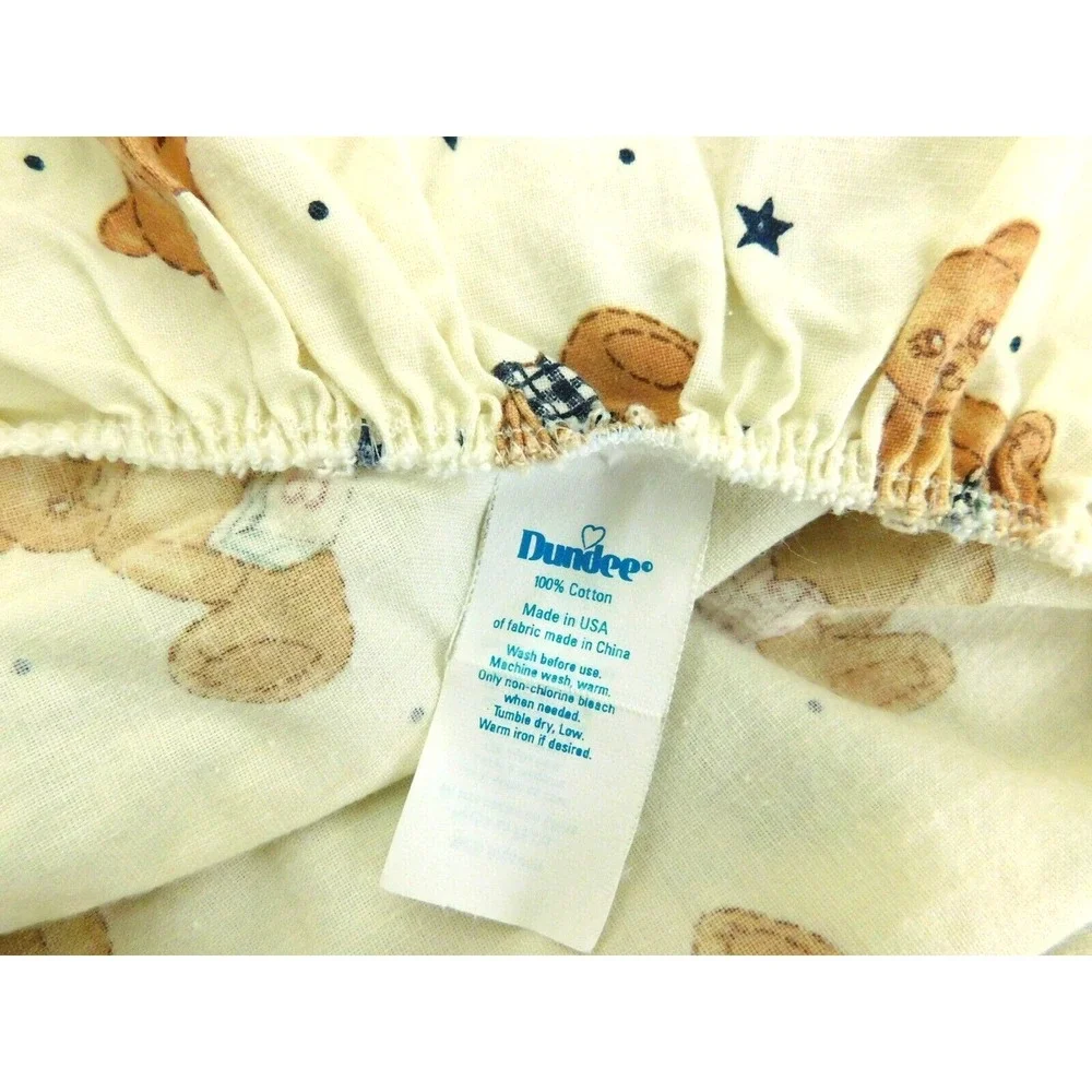 Vintage Dundee ABC‎ Teddy Bears Unisex Fitted Crib Toddler Sheet fabric crafts